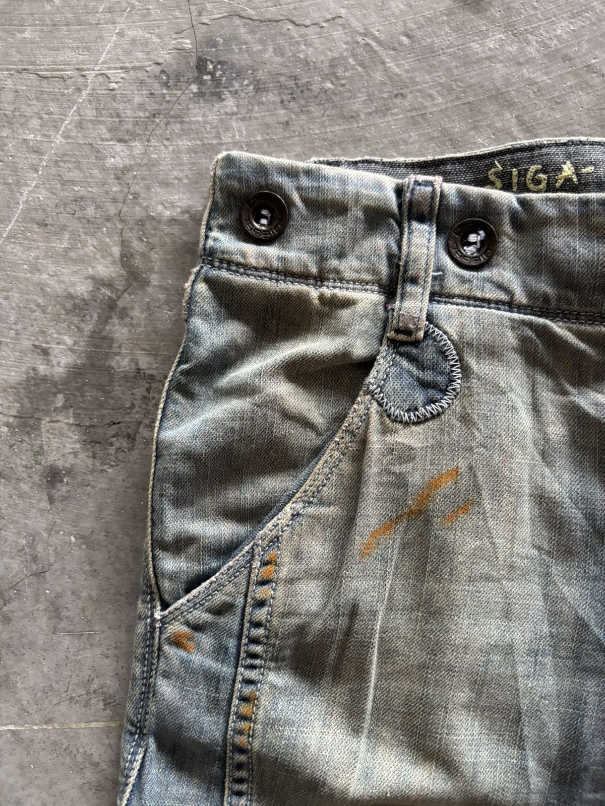 Diesel RARE flared diesel rusty patchwork art panelled distressed Size 27" / US 4 / IT 40 - 12 Thumbnail
