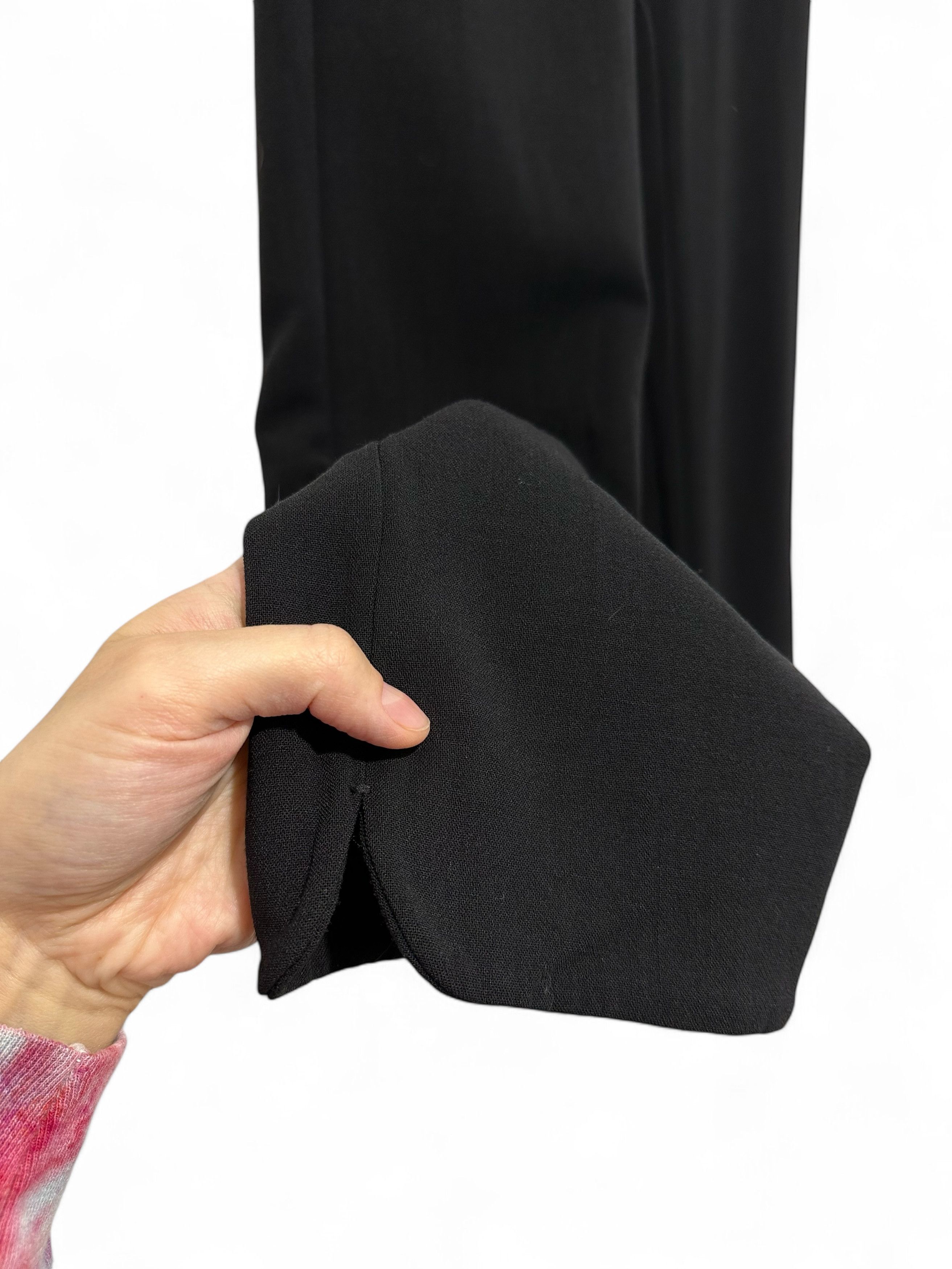 Max Mara Max Mara Black Solid Wool Pants US4 Size 27" / US 4 / IT 40 - 3 Thumbnail