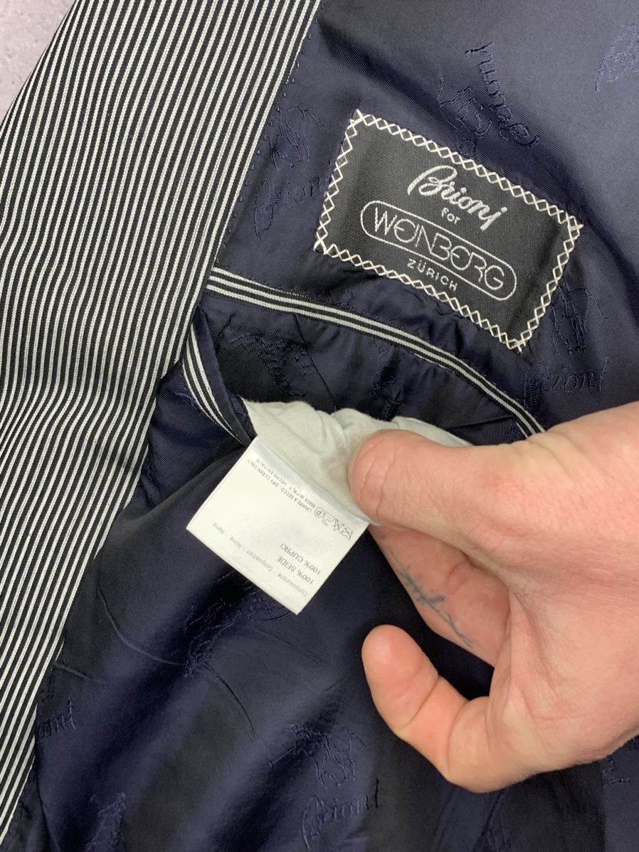 Brioni Brioni Silk Stripped Blazer Size 54R - 6 Thumbnail