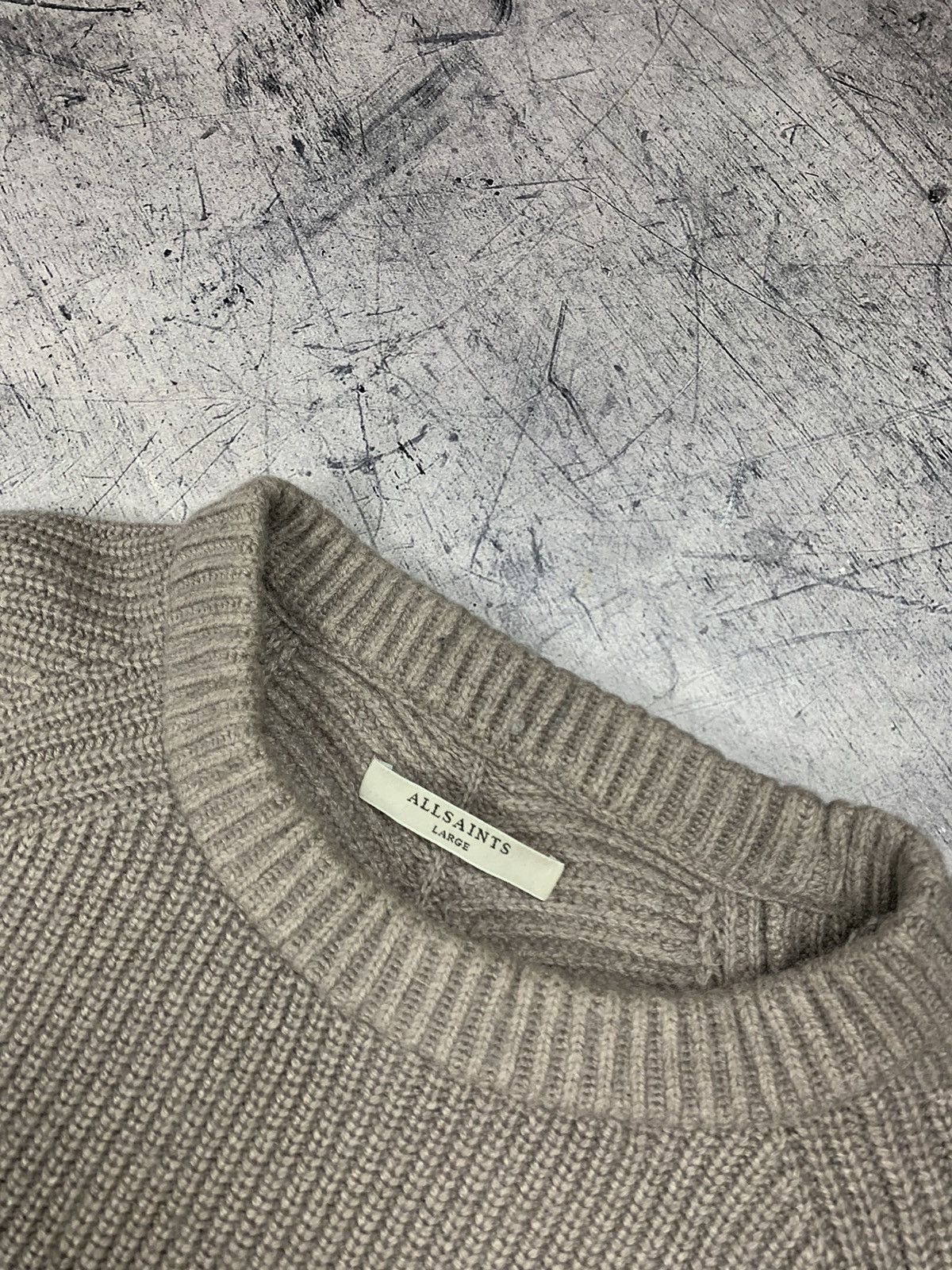 Allsaints Allsaints Knit Sweater Beige Luxury Patty Jumper Size L Top Size L / US 10 / IT 46 - 4 Thumbnail