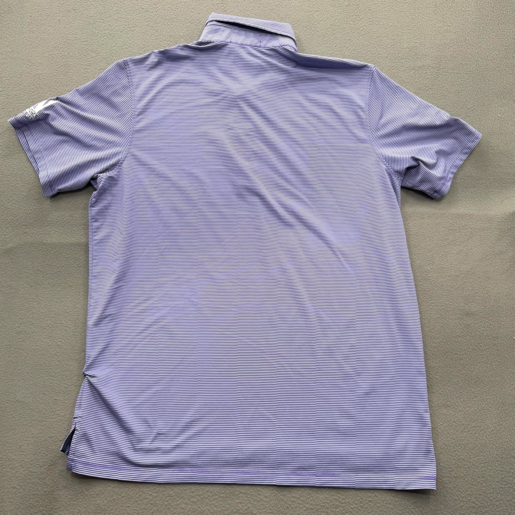 Vintage Greyson Polo Mens XL Purple Striped Collared Preppy Golf Golfing Performance Size US XL / EU 56 / 4 - 2 Thumbnail