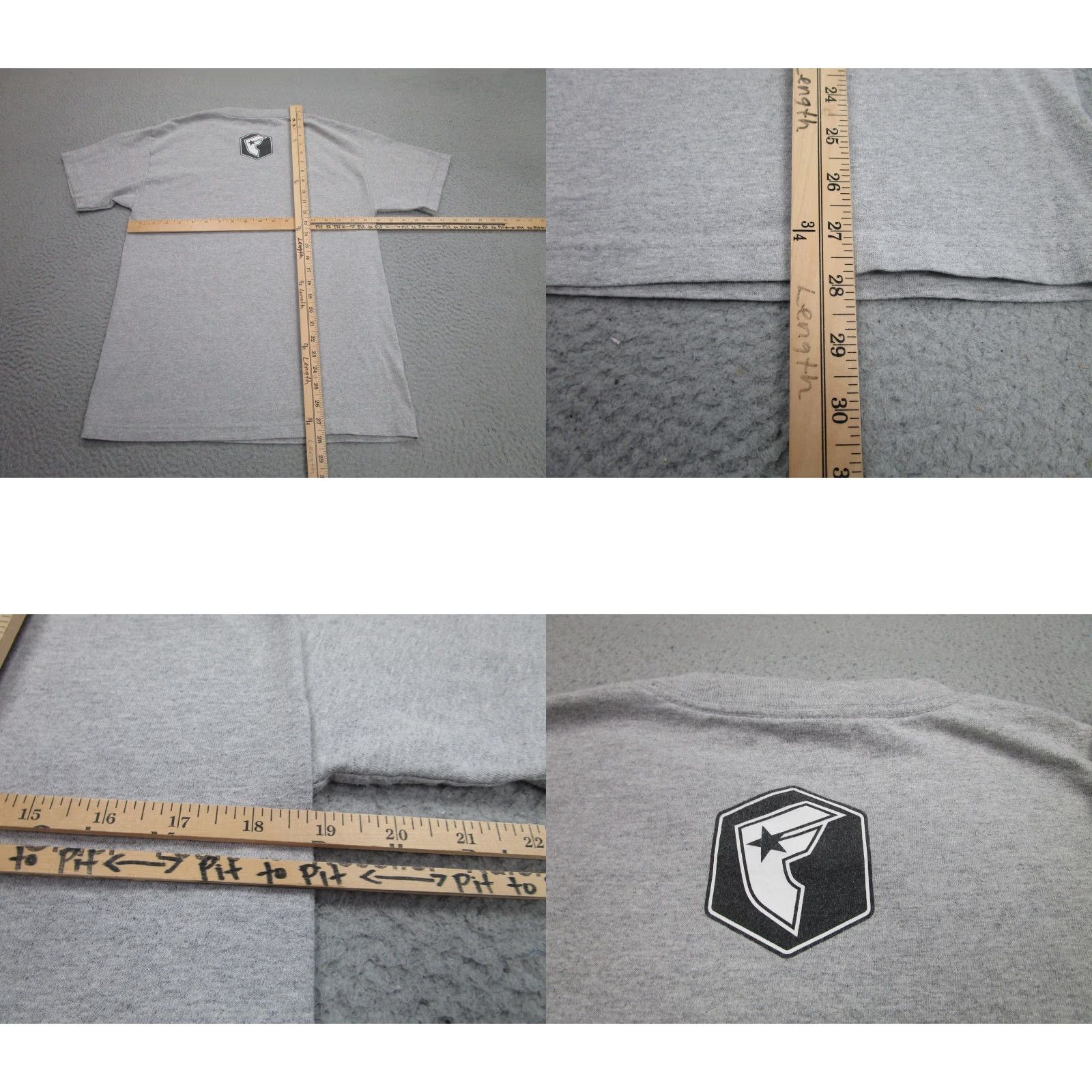 Barker Famous Stars And Straps Shirt Mens M Gray Blink 182 Travis Barker y2k punk Logo Streetwear Graphic Print T-Shirt Men Size US M / EU 48-50 / 2 - 8 Thumbnail