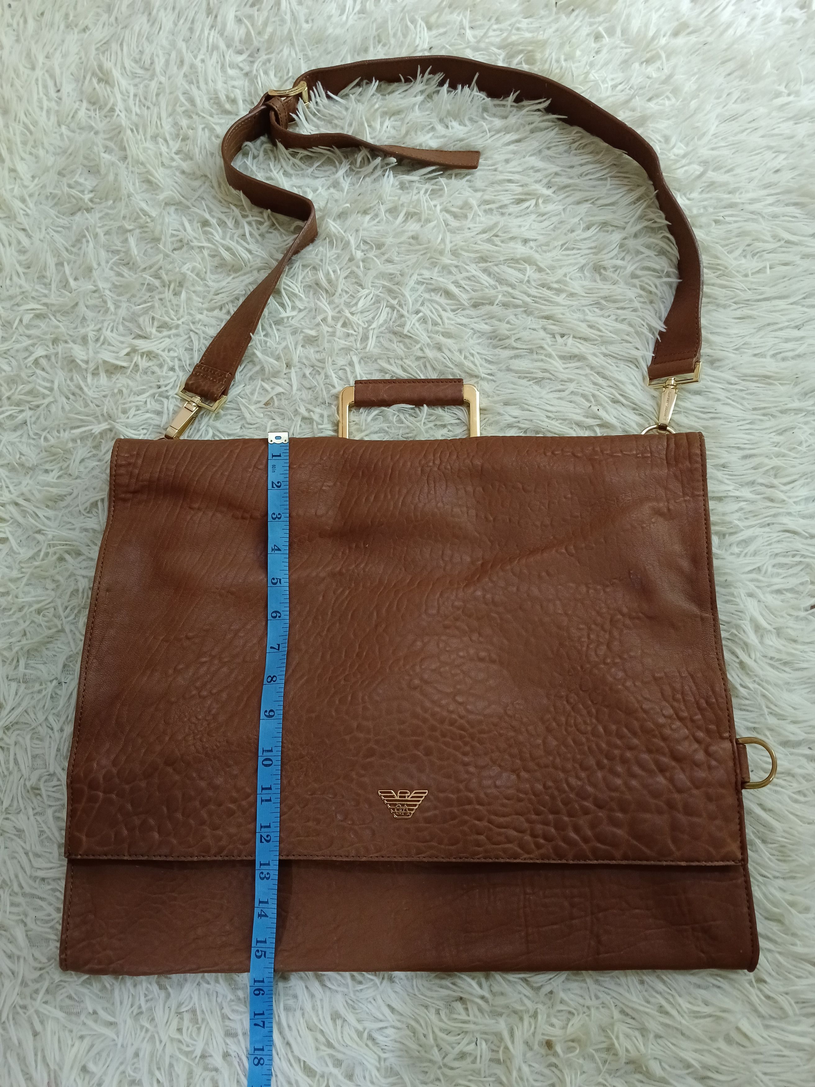 Emporio Armani EMPORIO ARMANI LEATHER MESSENGER Size ONE SIZE - 2 Thumbnail