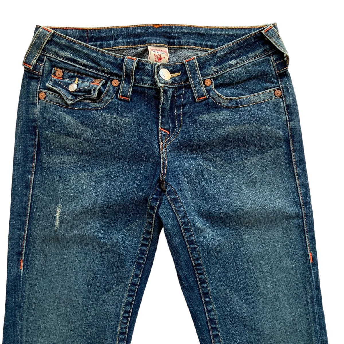 Miss Sixty × True Religion Y2K VINTAGE TRUE RELIGION STRETCH FLARE JEANS Size 28" / US 6 / IT 42 - 5 Thumbnail