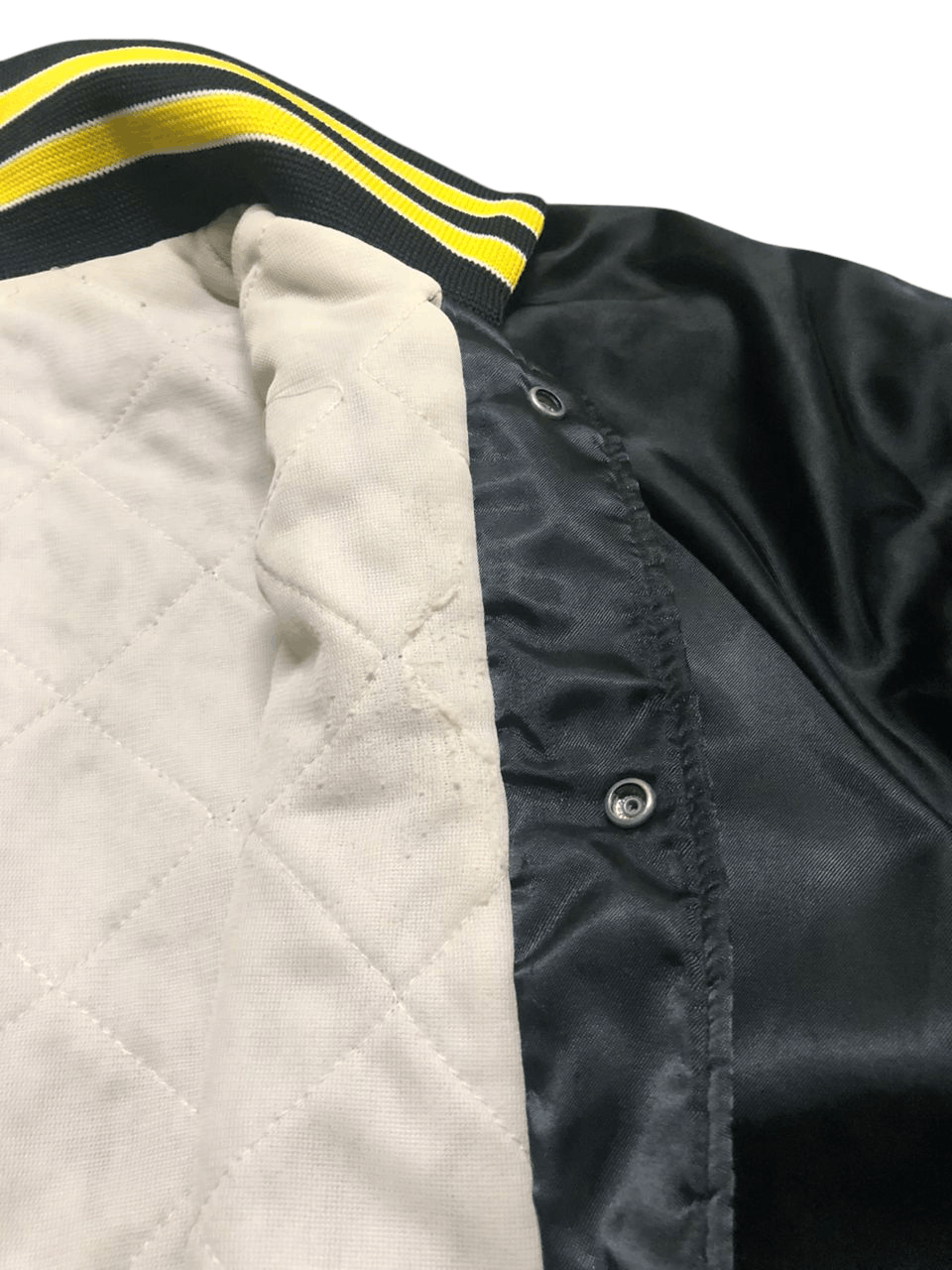 Vintage Vintage 80s Aristo Jac Sattin Bomber Jacket Distressed Size US L / EU 52-54 / 3 - 4 Thumbnail