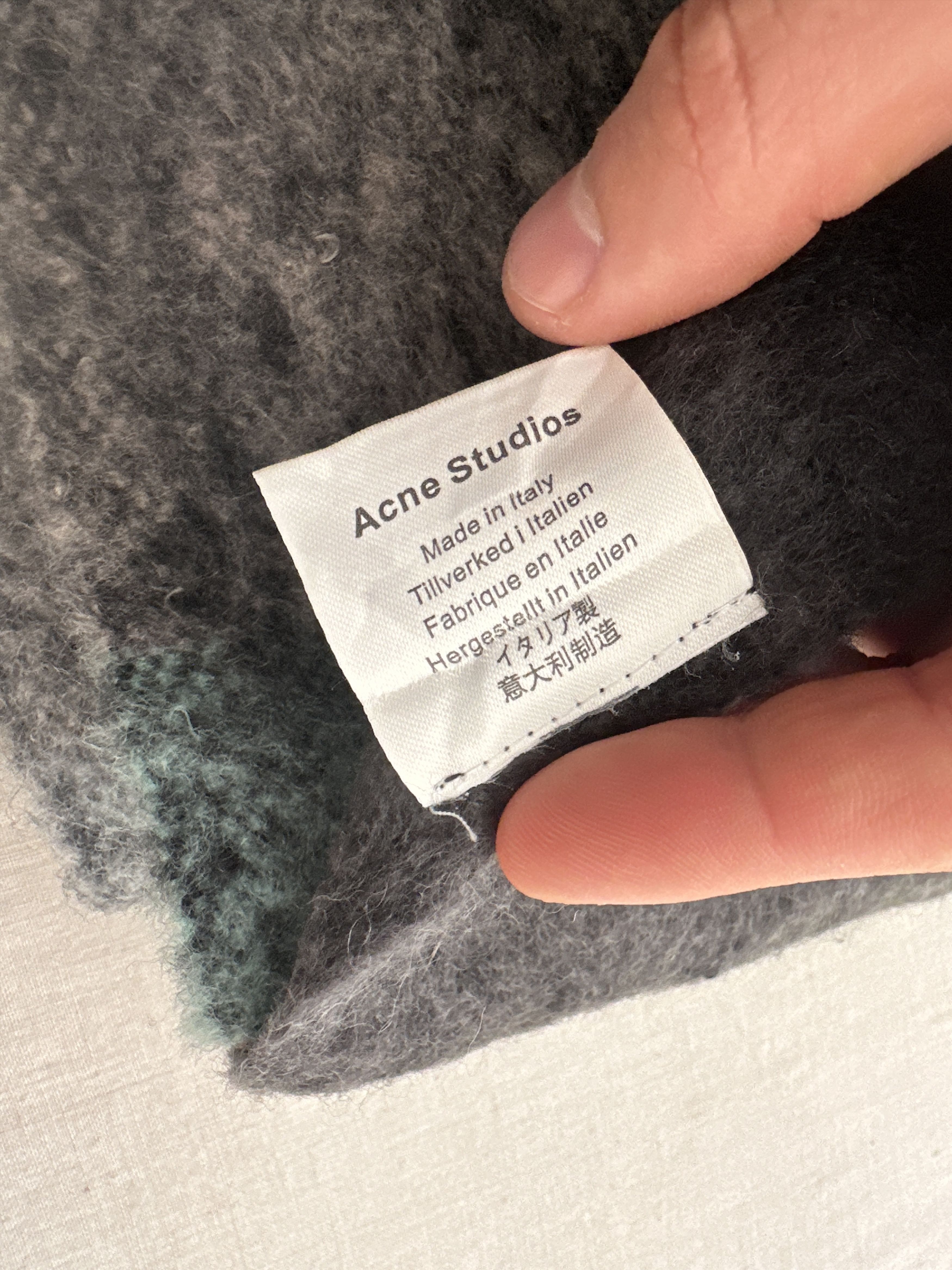Acne Studios Acne Studios Wool Blend Check Scarf Gray Large 250x 35 cm Size ONE SIZE - 11 Thumbnail