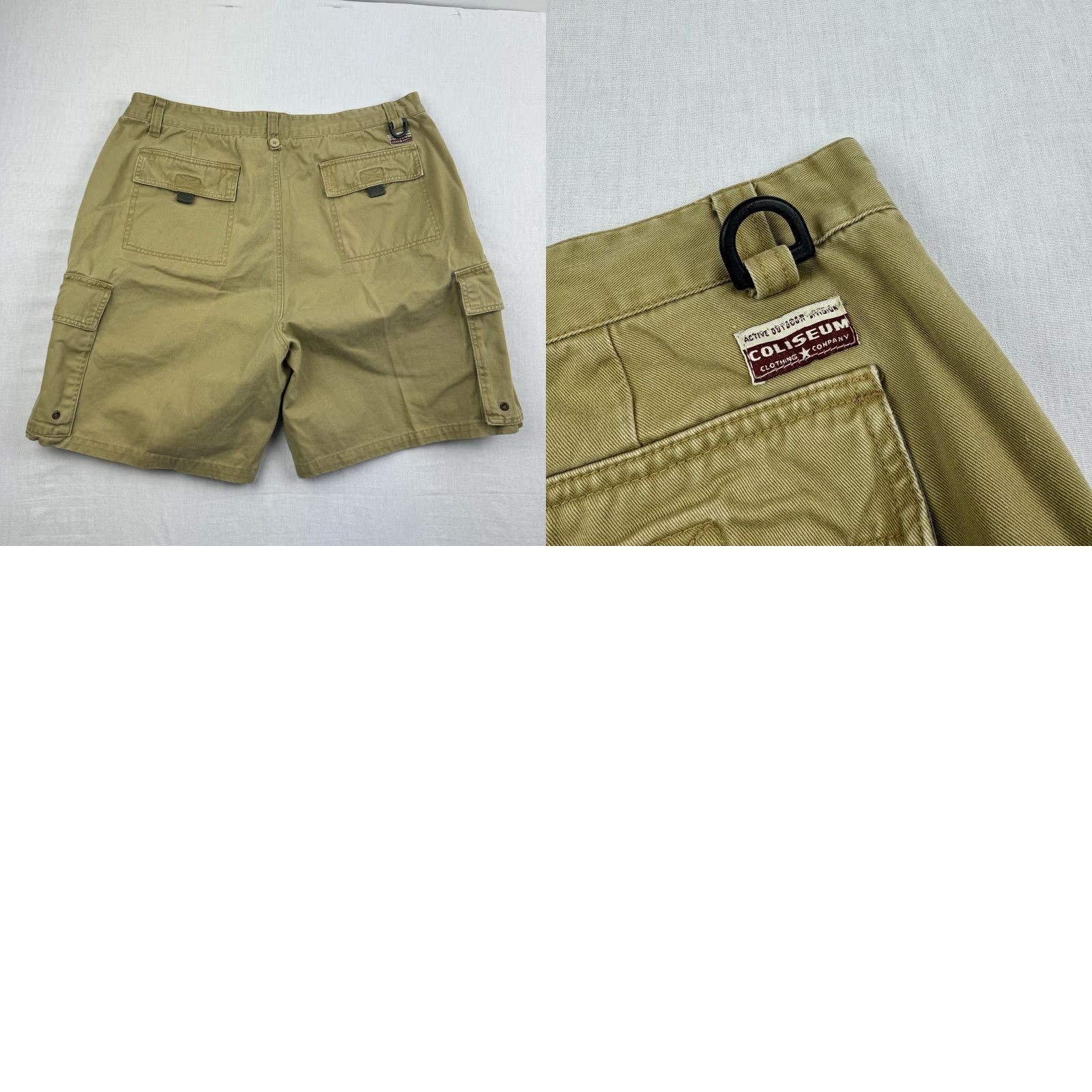 Vintage VINTAGE Coliseum Cargo Shorts Men 38 Tan Brown Cargo Style American Y2K Baggy 90s Skater Casual Mens Size US 38 / EU 54 - 8 Thumbnail