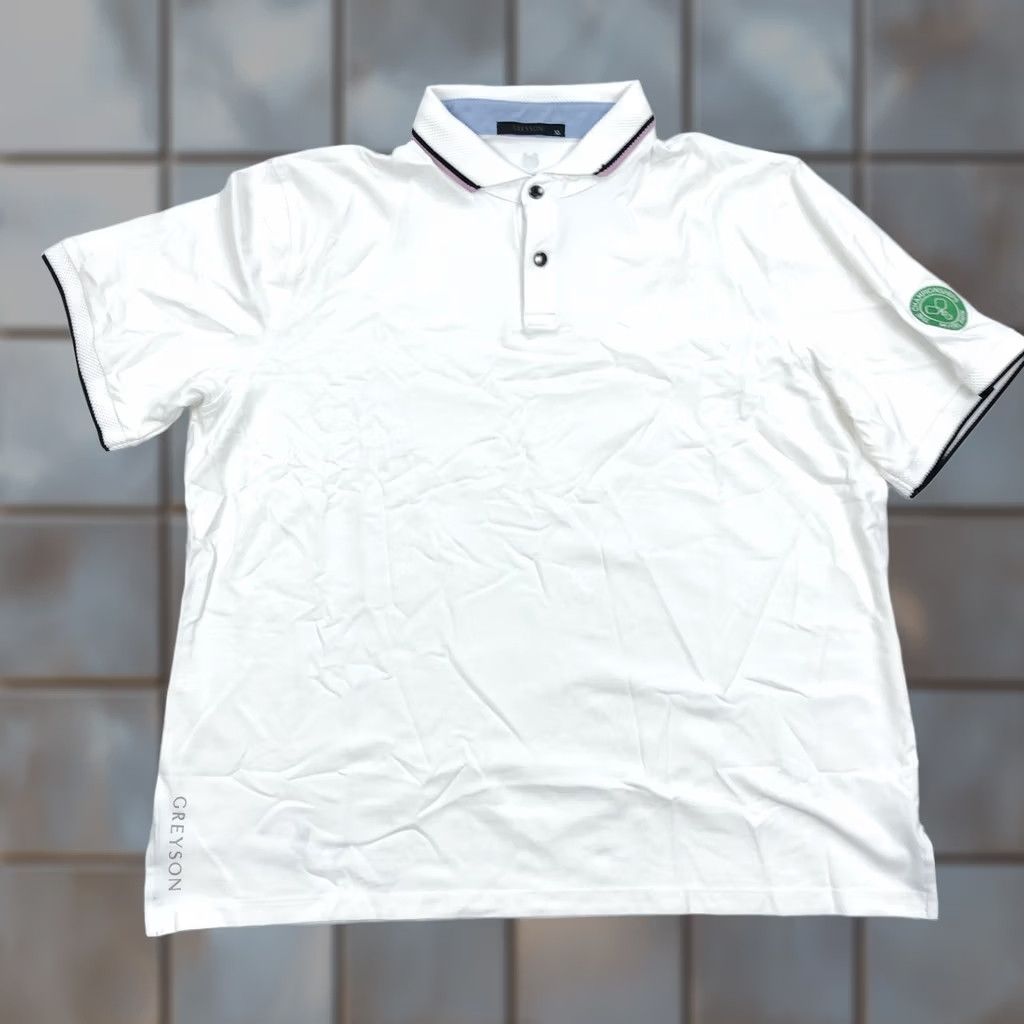 Vintage GREYSON Men's XL White Myers Park Championships Golf Polo Shirt Performance Shorts Sleeve Short Sleeve Size US XL / EU 56 / 4 - 1 Thumbnail