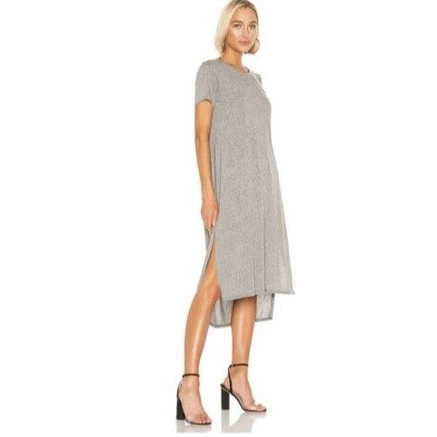 REVOLVE Michael Lauren Augustus Heather Grey Side Slit Midi Dress Size XS / US 0-2 / IT 36-38 - 3 Thumbnail