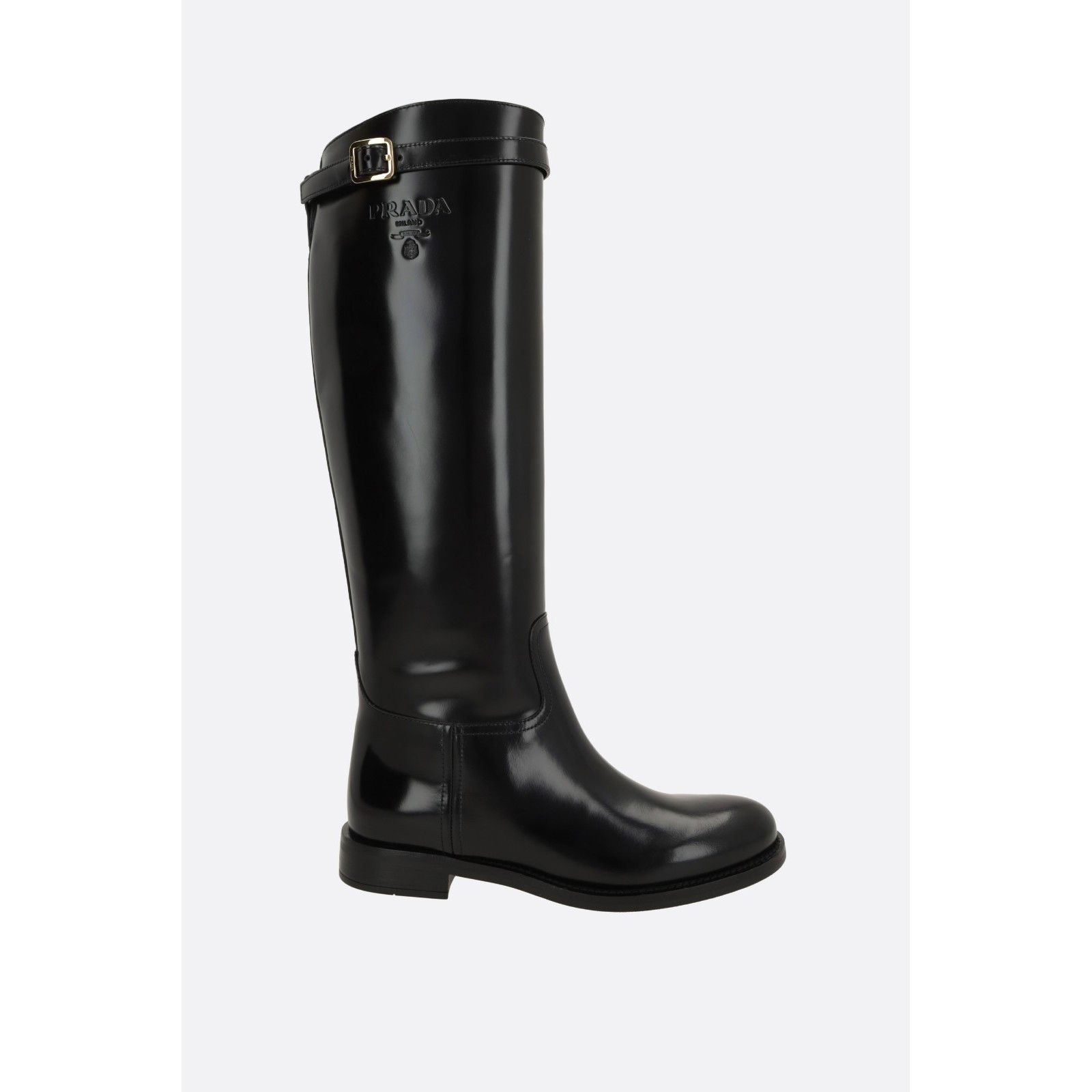 Prada PRADA spazzolato Black Leather Boots New And Authentic (Wome Size US 7.5 / IT 37.5 - 1 Thumbnail