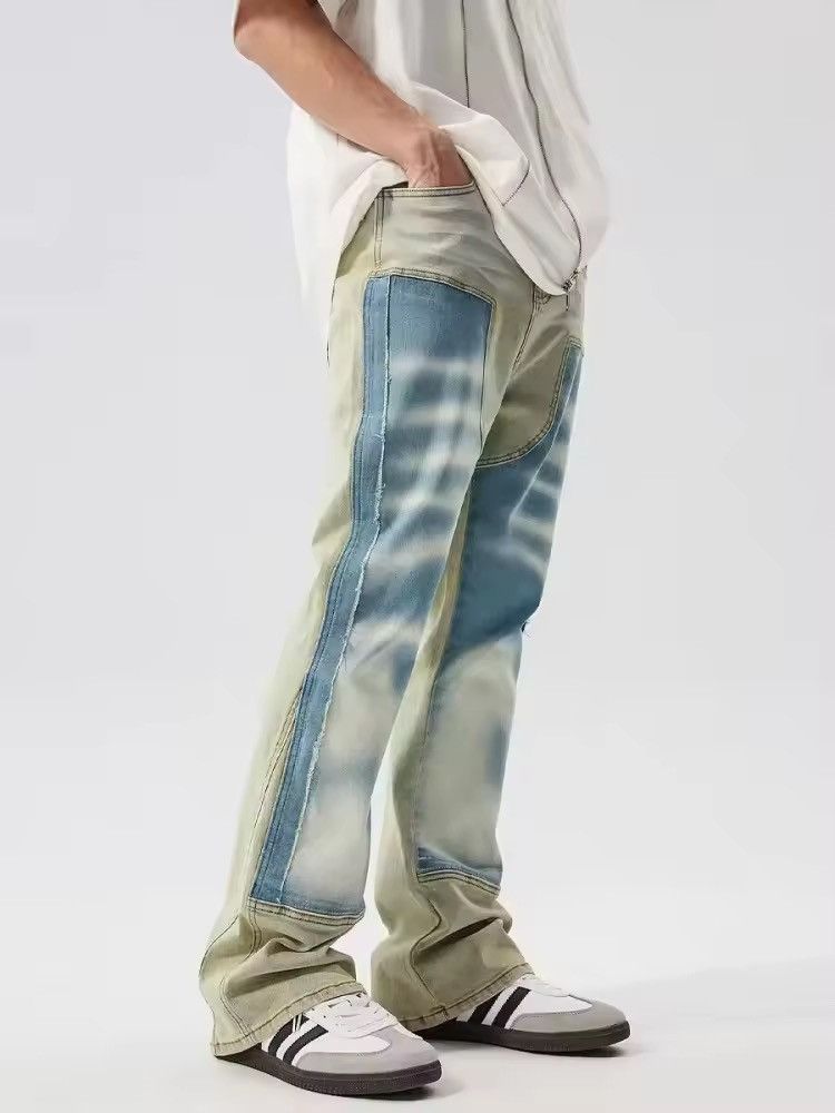 Jean TIE Dye Distressed Denim Pant Size US 31 - 6 Thumbnail