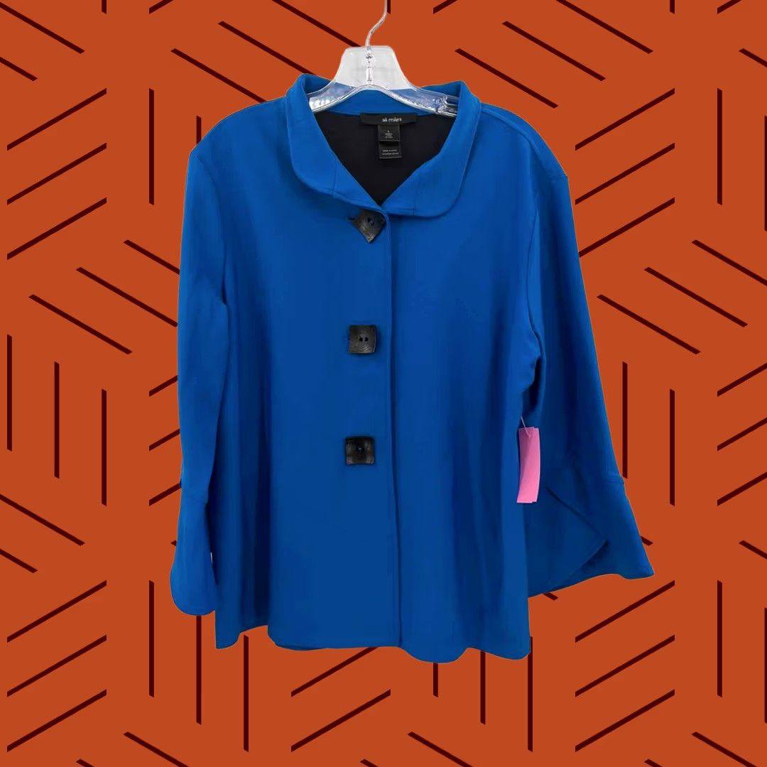 Vintage Pre-Owned Ali Miles Blue Size Large Button Jacket Size L / US 10 / IT 46 - 1 Thumbnail