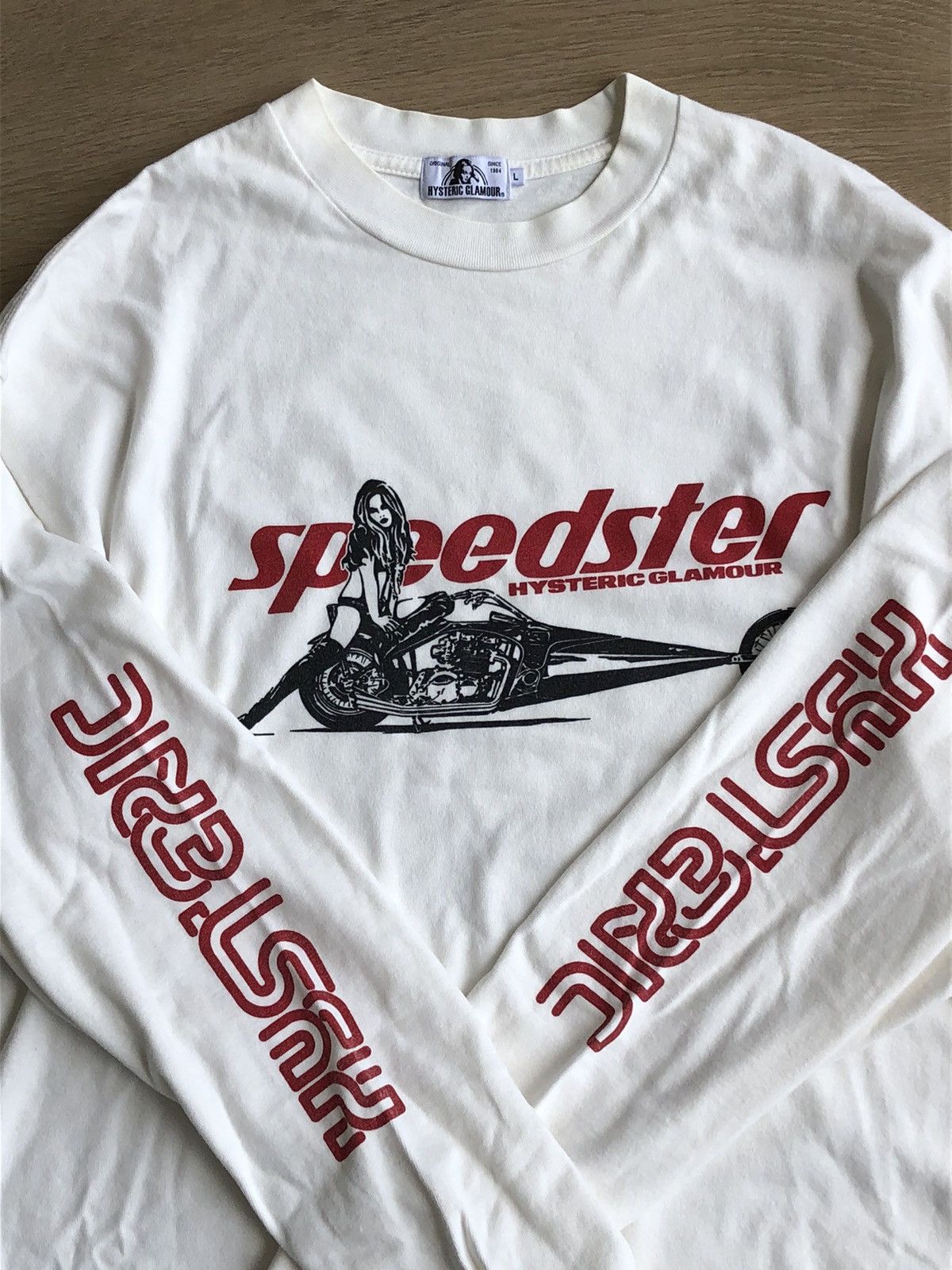 Super Hot🔥2010s Hysteric Glamour Speedster Biker Girl LS Tee