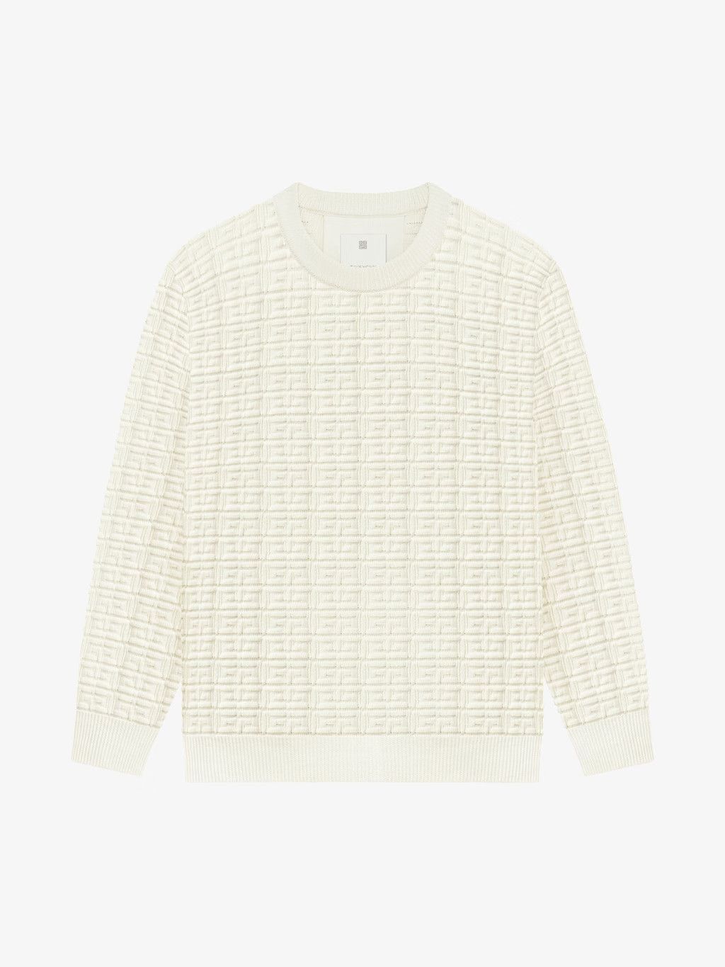 Givenchy o1srvl11e1224 Sweater In 4G Wool in Cream Size US XS / EU 42 / 0 - 1 Thumbnail