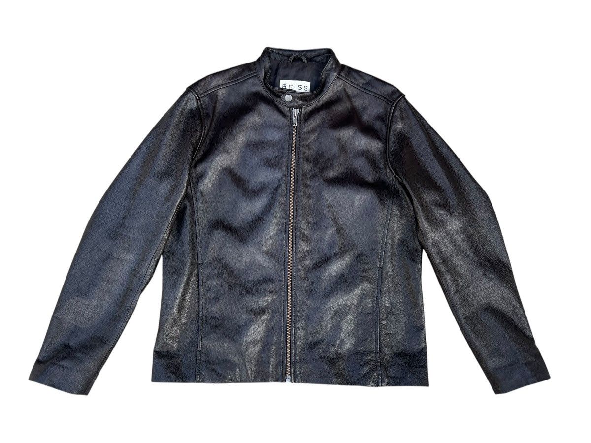Reiss REISS Knox Cow Leather Jacket Racer Size US XL / EU 56 / 4 - 2 Thumbnail