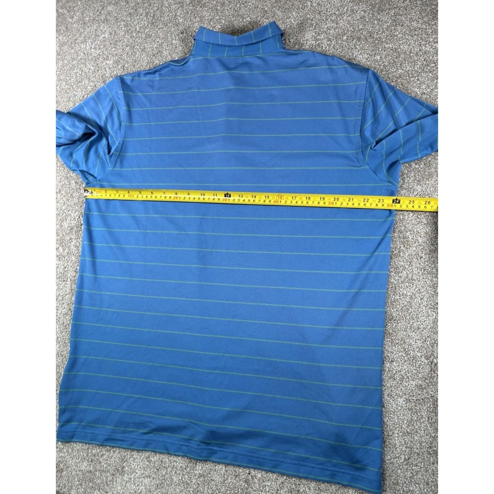 Peter Millar Peter Millar Polo Shirt Men's Large Blue Striped Summer Comfort Performance Golf Polo Size US L / EU 52-54 / 3 - 6 Thumbnail