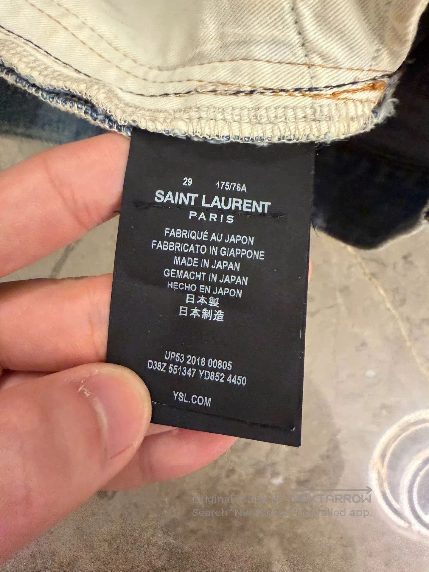 Saint Laurent Paris Saint Laurent Blue Distressed Denim Pants. Size US 29 - 9 Thumbnail