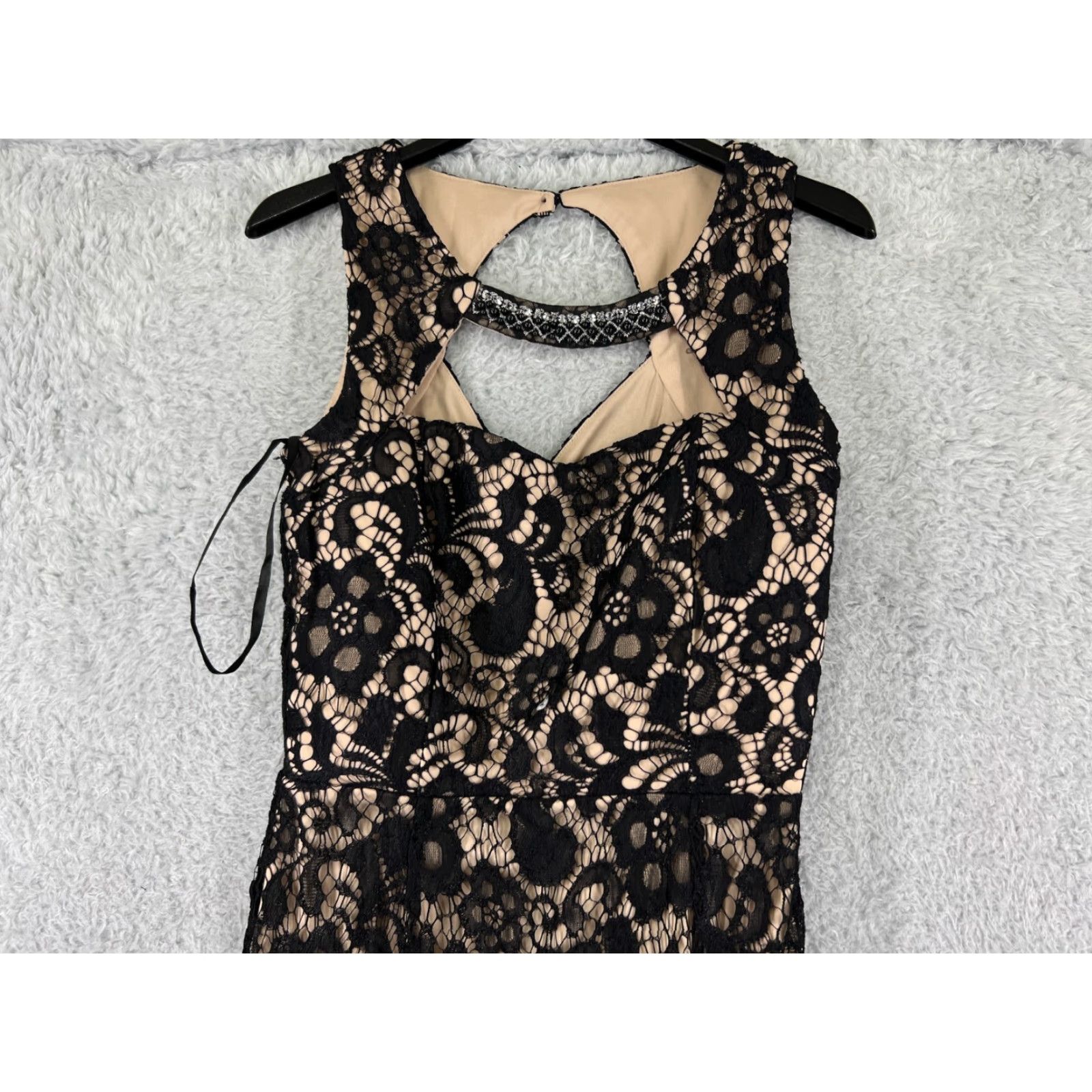 Vintage Enfocus Studio Dress Womens 6 Black Lace Sleeveless Polyester Nylon Elegant Wear Dress Size M / US 6-8 / IT 42-44 - 5 Thumbnail