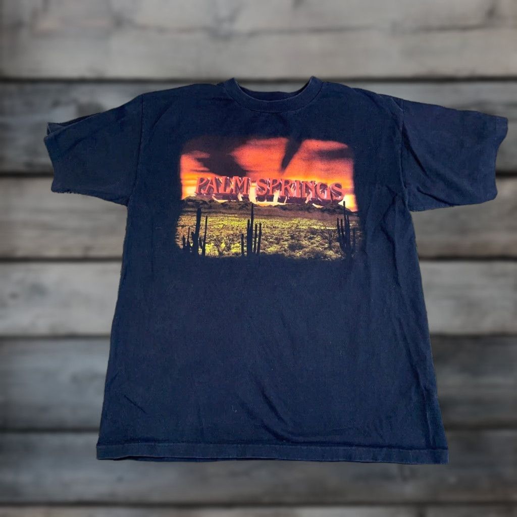 Vintage VINTAGE Murina Palm Springs California Graphic T-Shirt Adult XL Black 90s City Retro Men’s Shirt Size US XL / EU 56 / 4 - 1 Thumbnail