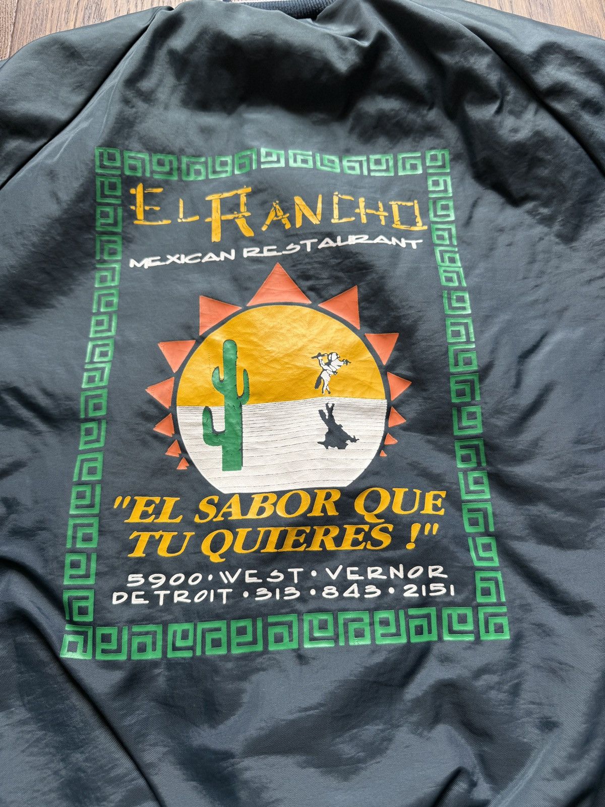 Vintage Vintage 80s El Rancho Detroit Snap Button Bomber Jacket Size US XL / EU 56 / 4 - 3 Thumbnail