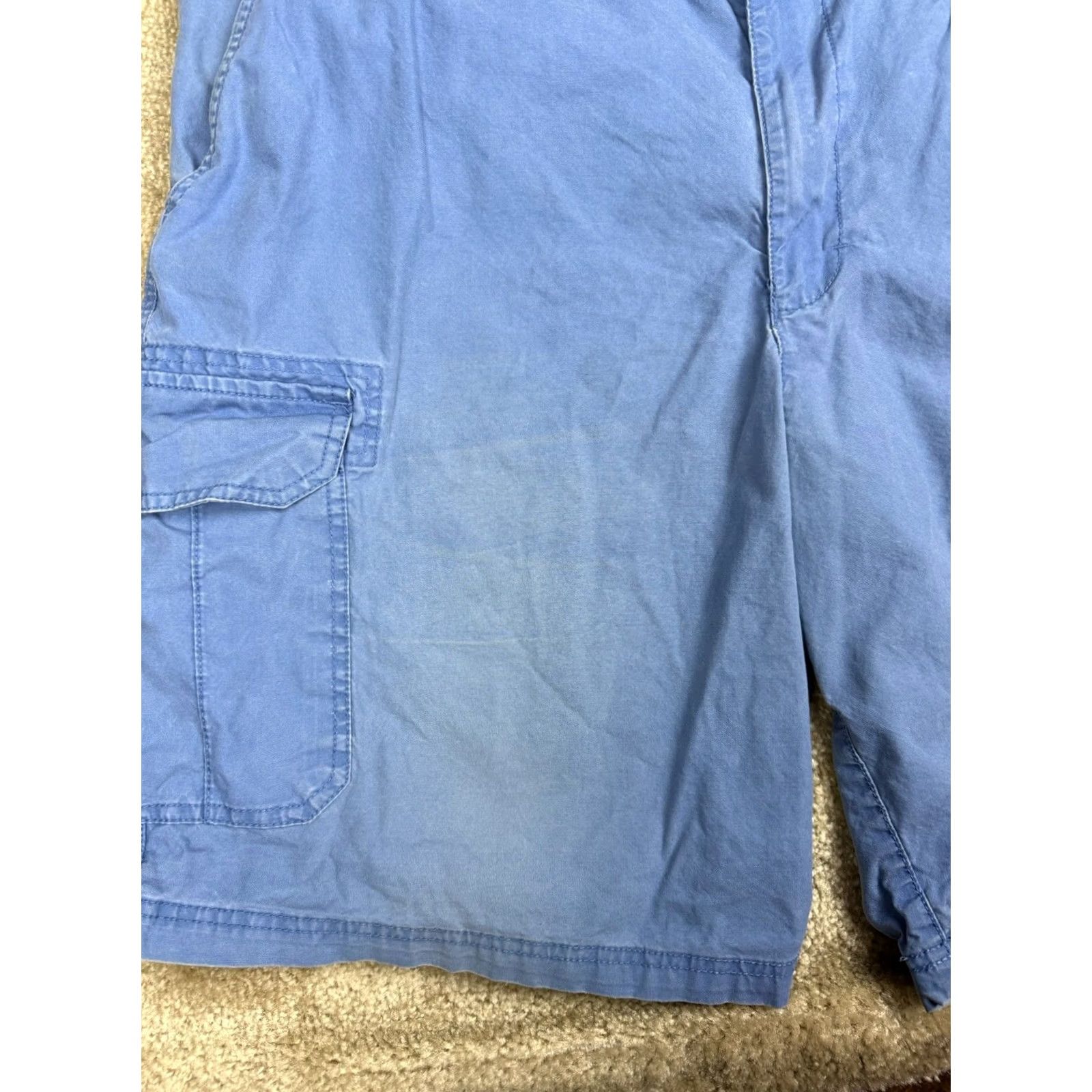 Izod IZOD Men Cargo Shorts Blue Size 42 10” Inseam 920 Size US 42 / EU 58 - 5 Thumbnail