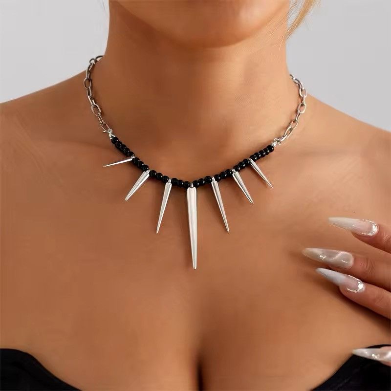 Jewelry Hip Hop Rivet Necklace Cone Pendant Size ONE SIZE - 1 Thumbnail