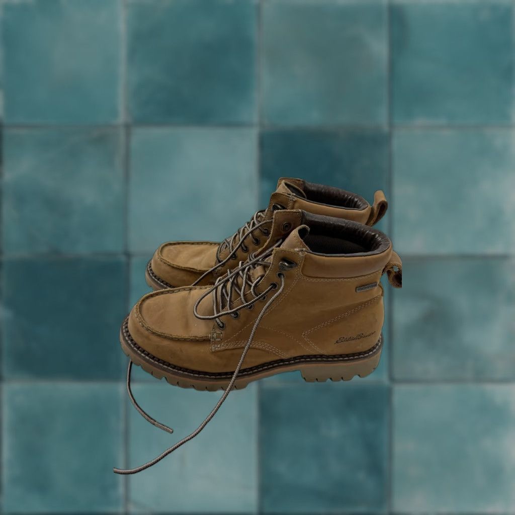 Eddie Bauer Eddie Bauer 8 Gray Leather Lace Up Boots Chunky  display picture 2