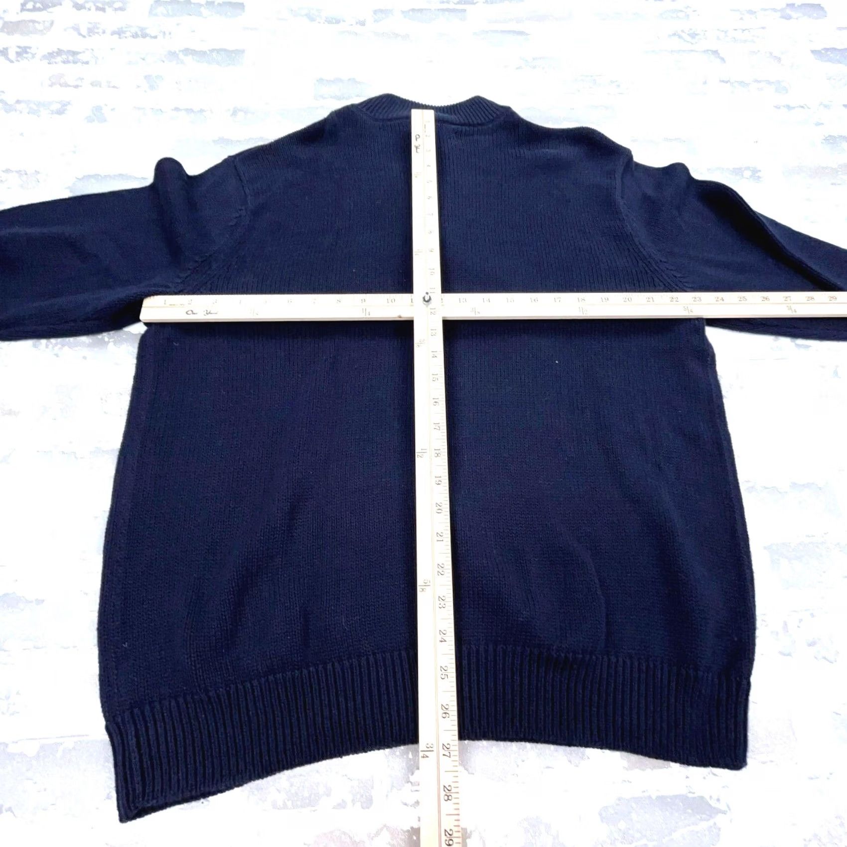 Chaps Chaps Sweater Golf Mens XL Navy Blue Pullover 1/4 Zip Heavy Chunky Knit Size US XL / EU 56 / 4 - 7 Thumbnail