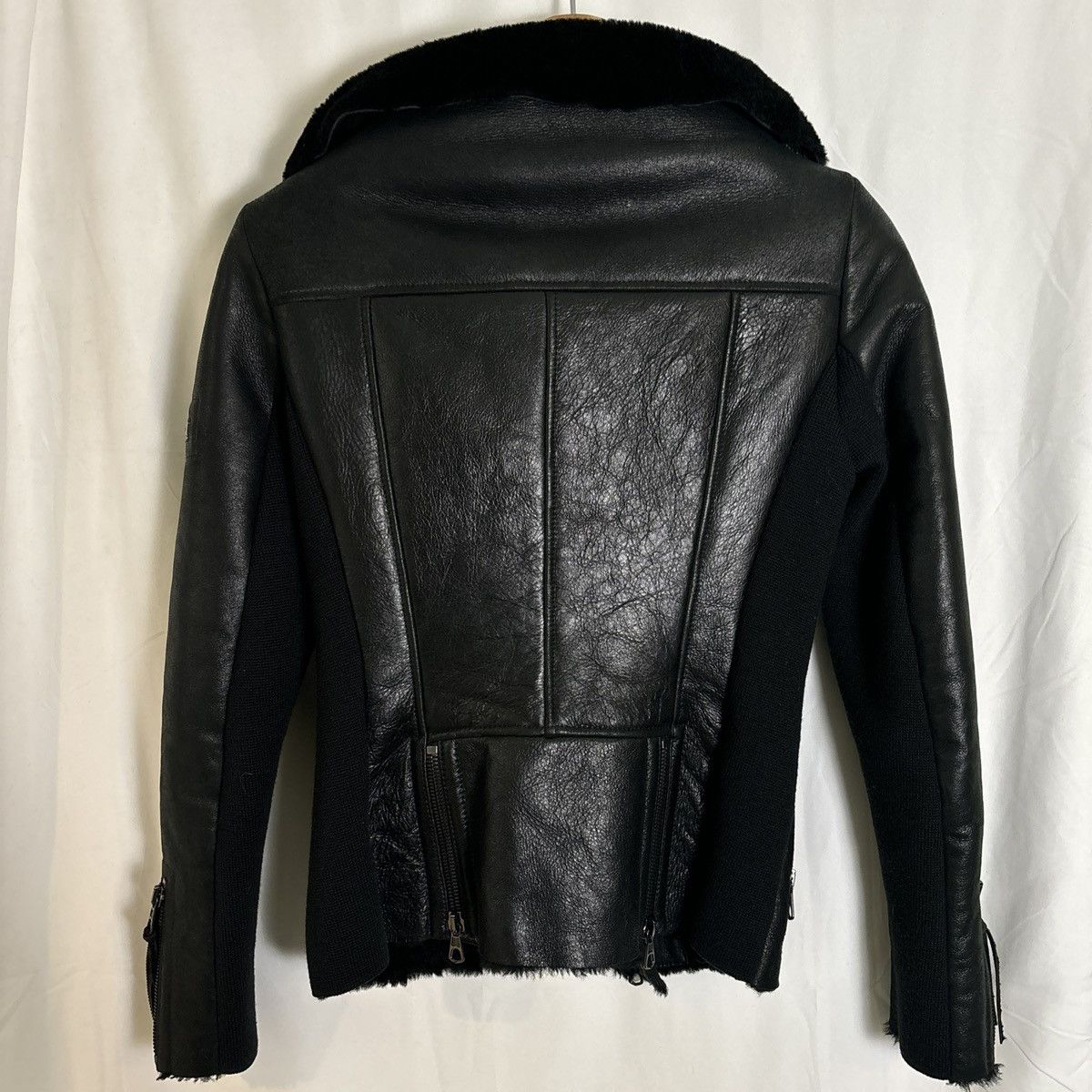 ASH Ash Black Leather Jacket w/ Shearling. Unisex Size 46 w/Tag Size S / US 4 / IT 40 - 2 Thumbnail