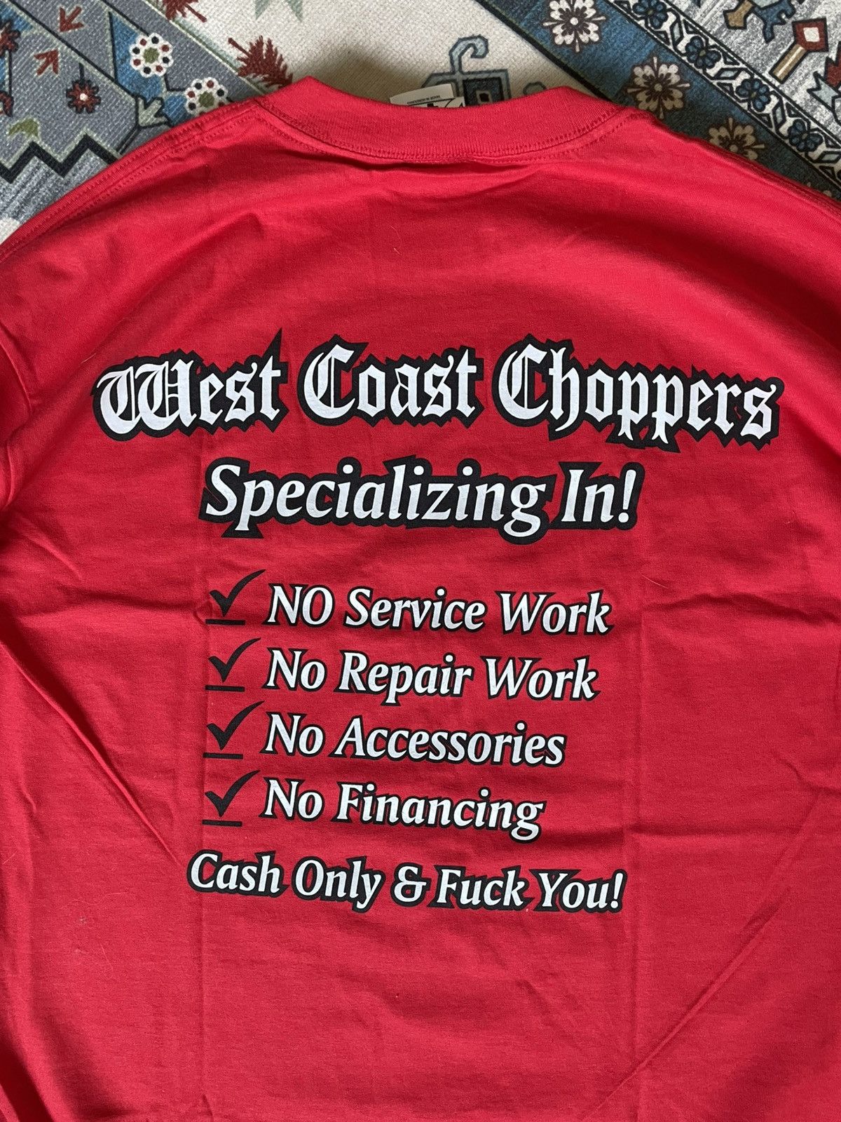 West Coast Choppers Vintage West Coast Choppers Cash only and fuck you Size US M / EU 48-50 / 2 - 5 Thumbnail