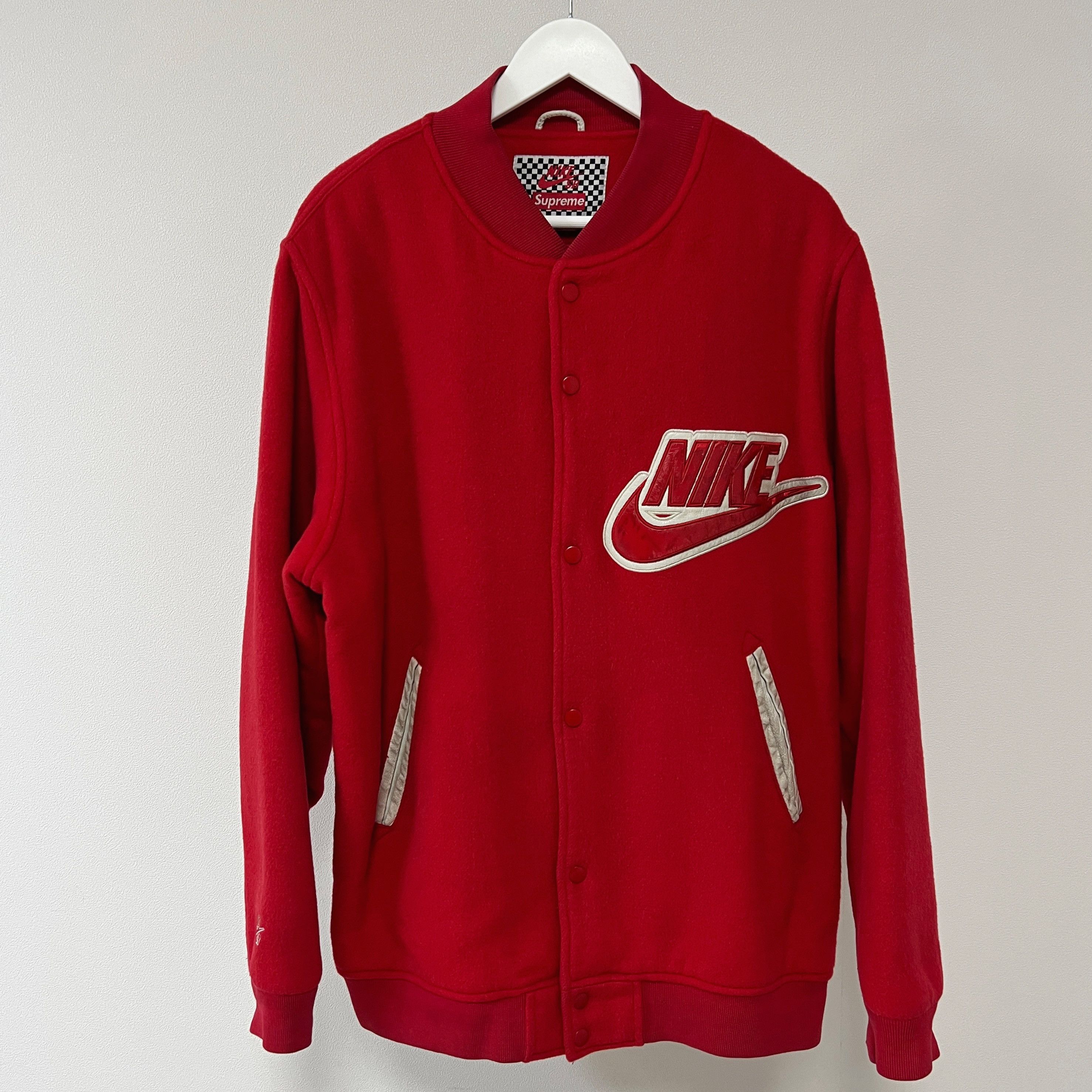 Nike × Supreme Supreme Nike SB Varsity Jacket Red 2007 Size US XL / EU 56 / 4 - 2 Thumbnail