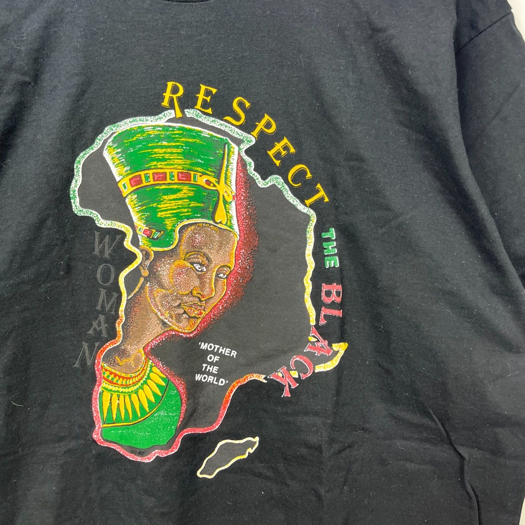 Fruit Of The Loom VINTAGE African Woman Respect The Black Pride Single Stitch T-Shirt XL XL Black Men T-Shirt 90s Men’s Shirts Size US XL / EU 56 / 4 - 2 Thumbnail