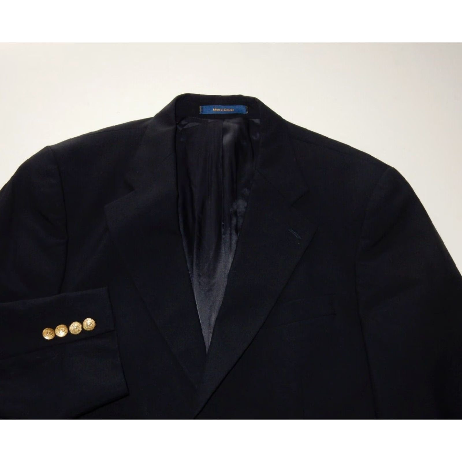 Chaps VINTAGE Chaps Men's Wool Blazer Size 42R Blue Single Vent 90s Size 42R - 2 Thumbnail