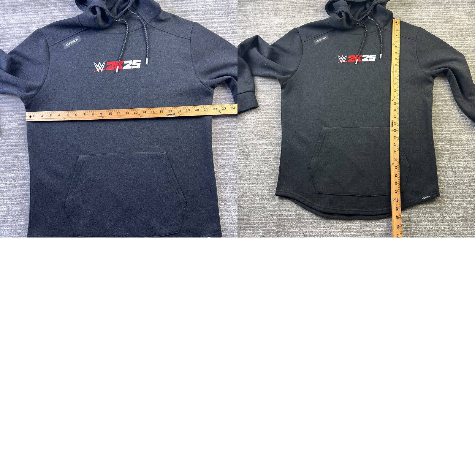 Vintage Legends Hoodie Mens Large Black Hawthorne Tech WWE 2k25 Sports Pullover Hooded Pockets Crew Neck Logo Size US L / EU 52-54 / 3 - 8 Thumbnail