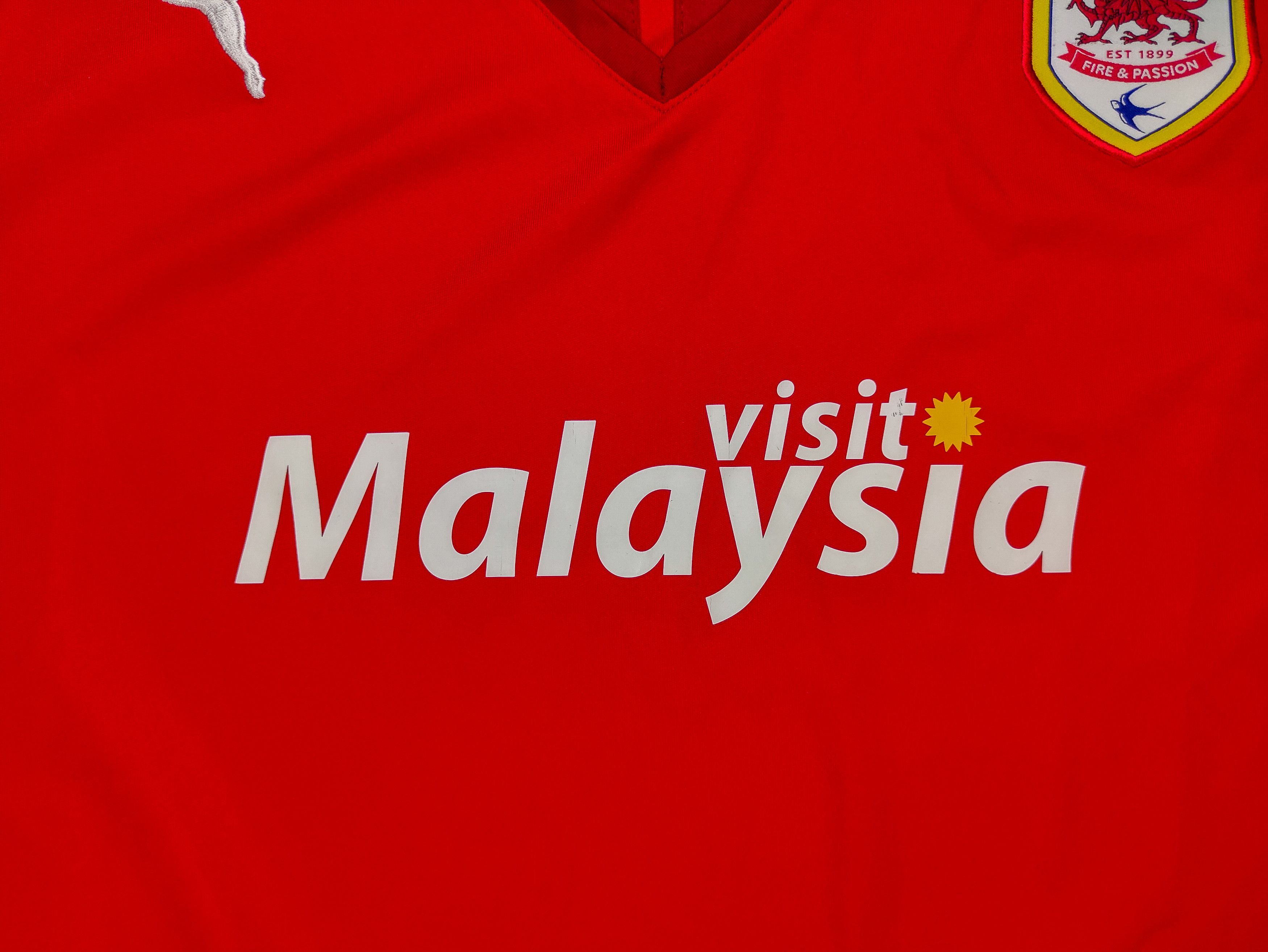 Puma BNWT Cardiff City 2013 2014 Puma Home Shirt Kit Jerset Wales Size US XL / EU 56 / 4 - 9 Thumbnail