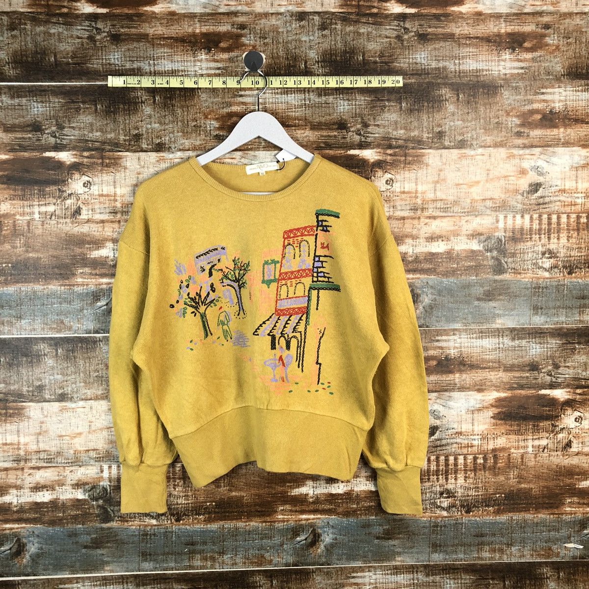 Homespun Knitwear × Japanese Brand Bavo vintage for ladies Yellow Knitwear #A2476 Size M / US 6-8 / IT 42-44 - 1 Thumbnail