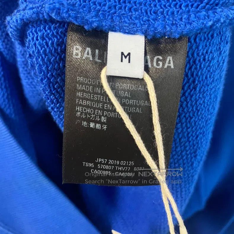 Balenciaga Balenciaga Blue Chest Printed Logo Email Hoodie Size US M / EU 48-50 / 2 - 4 Thumbnail