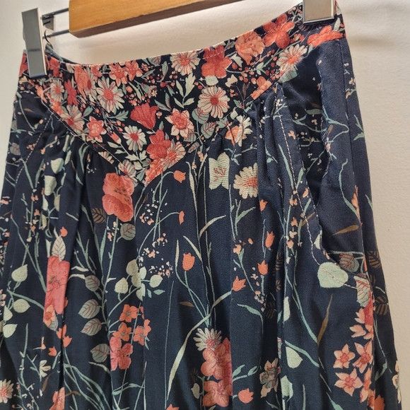 Vintage Vintage Tattoo California Floral Midi Skirt - Size 7 Size 24" / US 00 / IT 34 - 3 Thumbnail