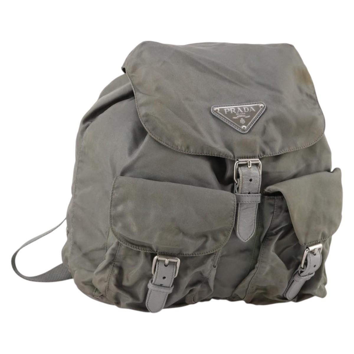 Prada PRADA Backpack Nylon Green Silver Size ONE SIZE - 1 Thumbnail