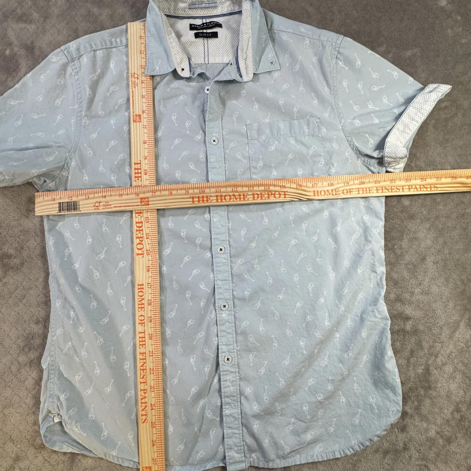 Denim & Flower Denim & Flower Ricky Singh Mens Shirt Medium Button Size US M / EU 48-50 / 2 - 10 Thumbnail