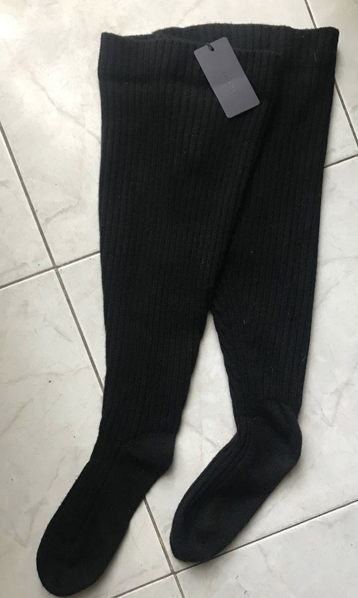 image of Prada Wool Socks in Black, Women's