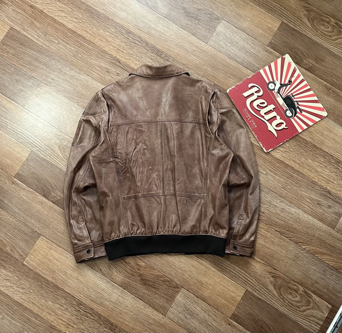 Strellson Vintage Strellson Leather Genuine Jacket Bomber Size US L / EU 52-54 / 3 - 10 Thumbnail
