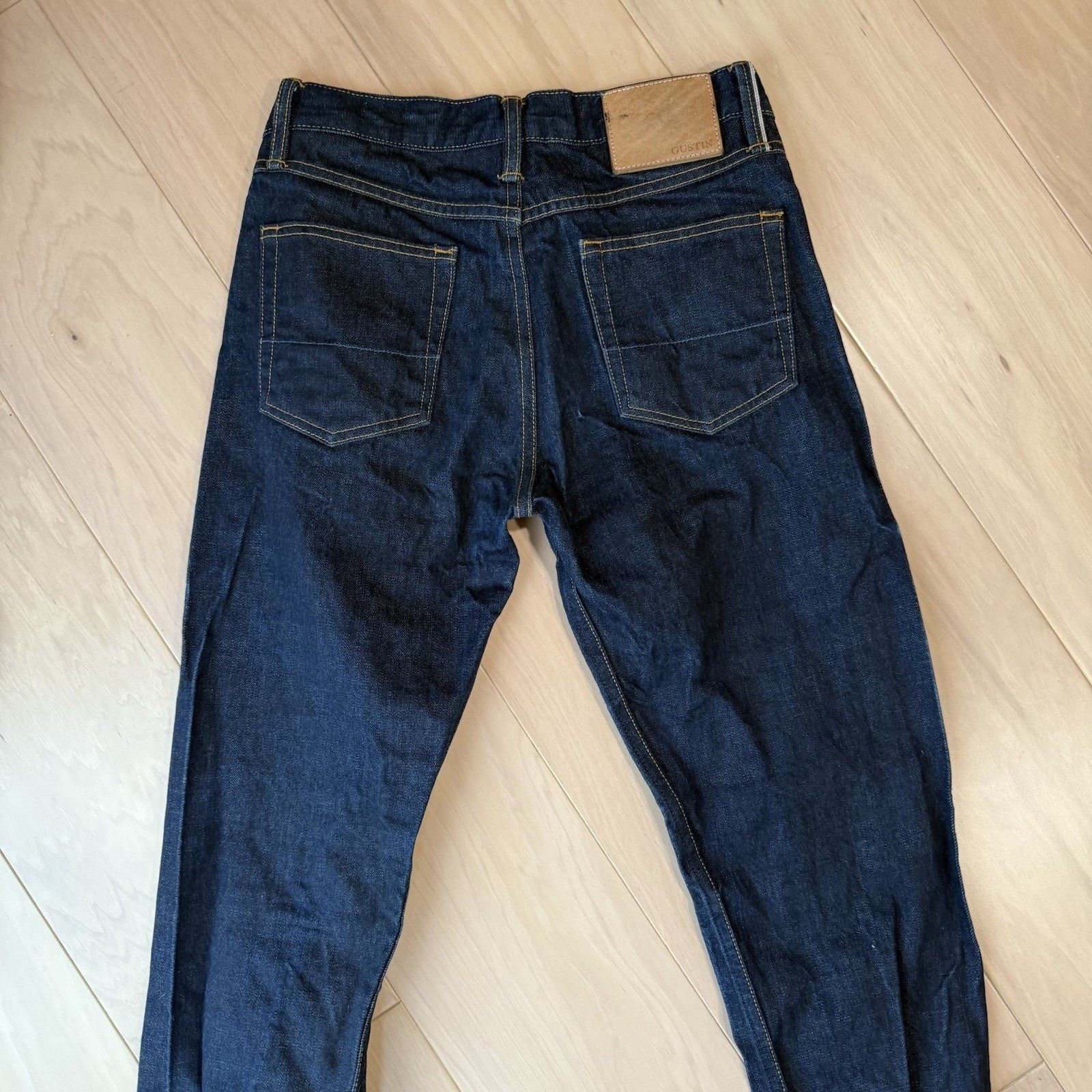 Gustin Gustin Selvedge Jeans Blue Dark Wash Slim Denim Minimalist Size US 29 - 8 Thumbnail