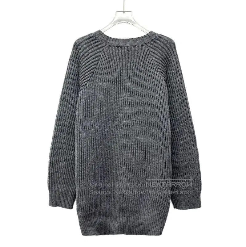 Burberry Burberry Gray Wool Knit Sweater with Logo. Size M / US 6-8 / IT 42-44 - 2 Thumbnail
