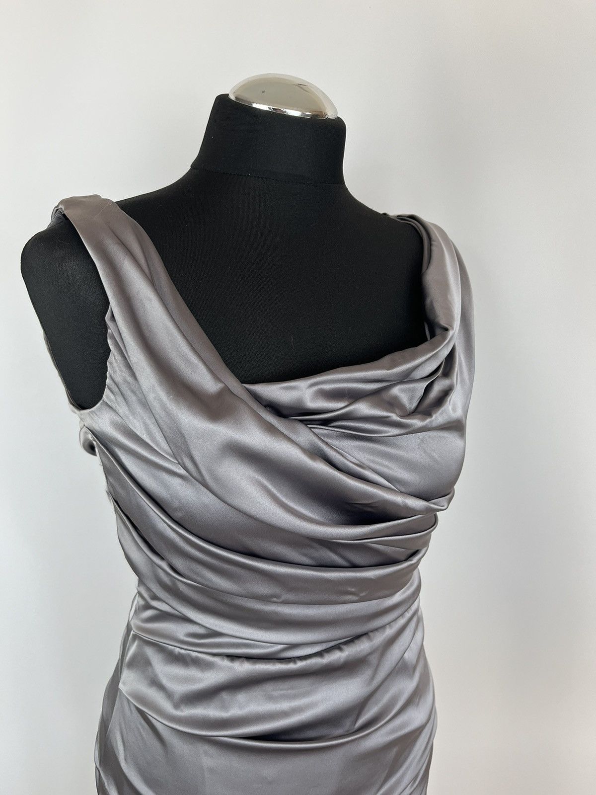 Designer × Dolce & Gabbana DOLCE & GABBANA Dress Sheath Mermaid Silk Stretch (0355) Size L / US 10 / IT 46 - 5 Thumbnail