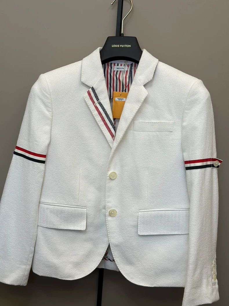 Thom Browne Thom Browne New White Blazer with Tags - dmc Size US S / EU 44-46 / 1 - 1 Thumbnail