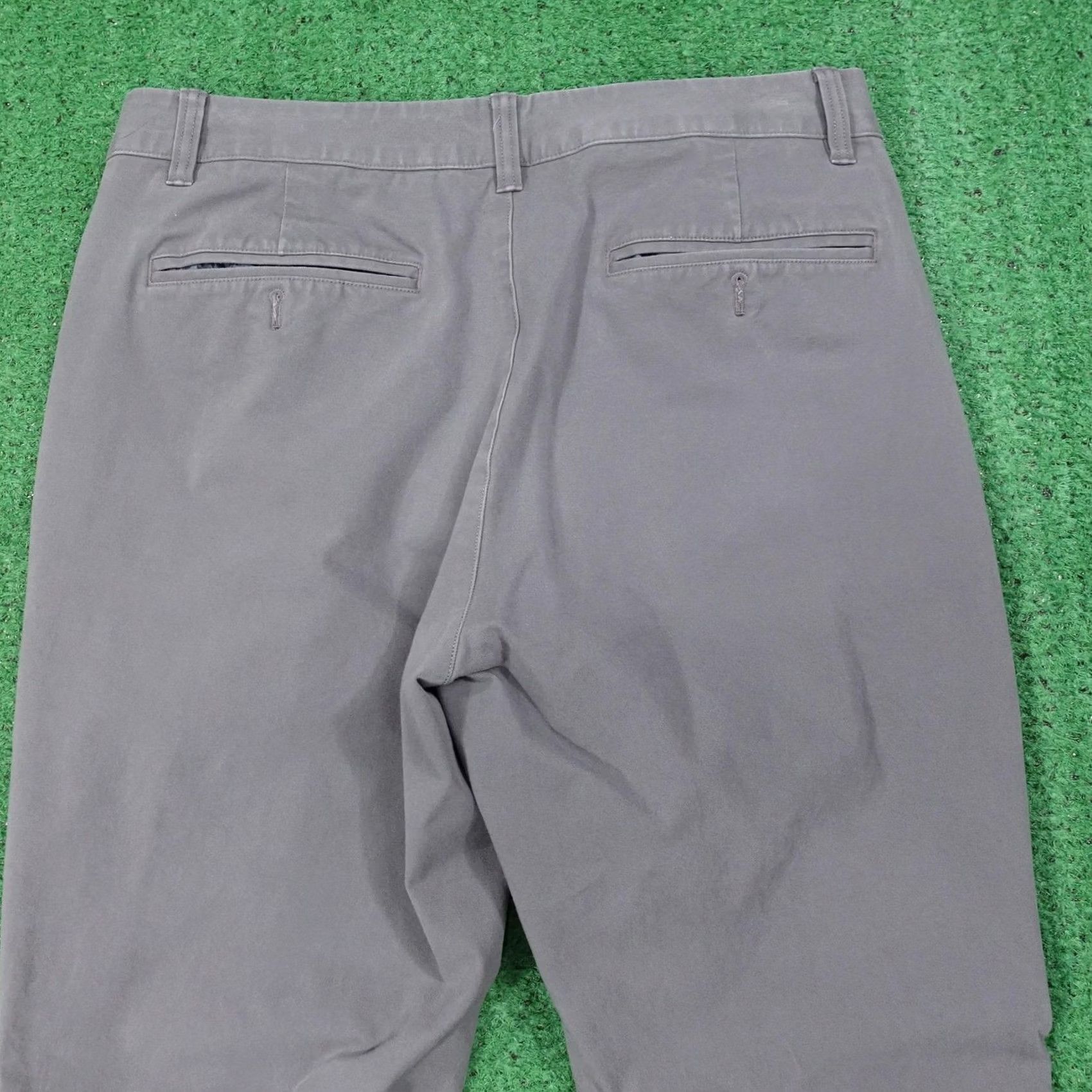 Bonobos Bonobos Pants Mens 34x32 Gray Slim Chino Stretch Cotton Spandex Flat Front Pocket Regular Size 33/32 Size US 33 - 6 Thumbnail