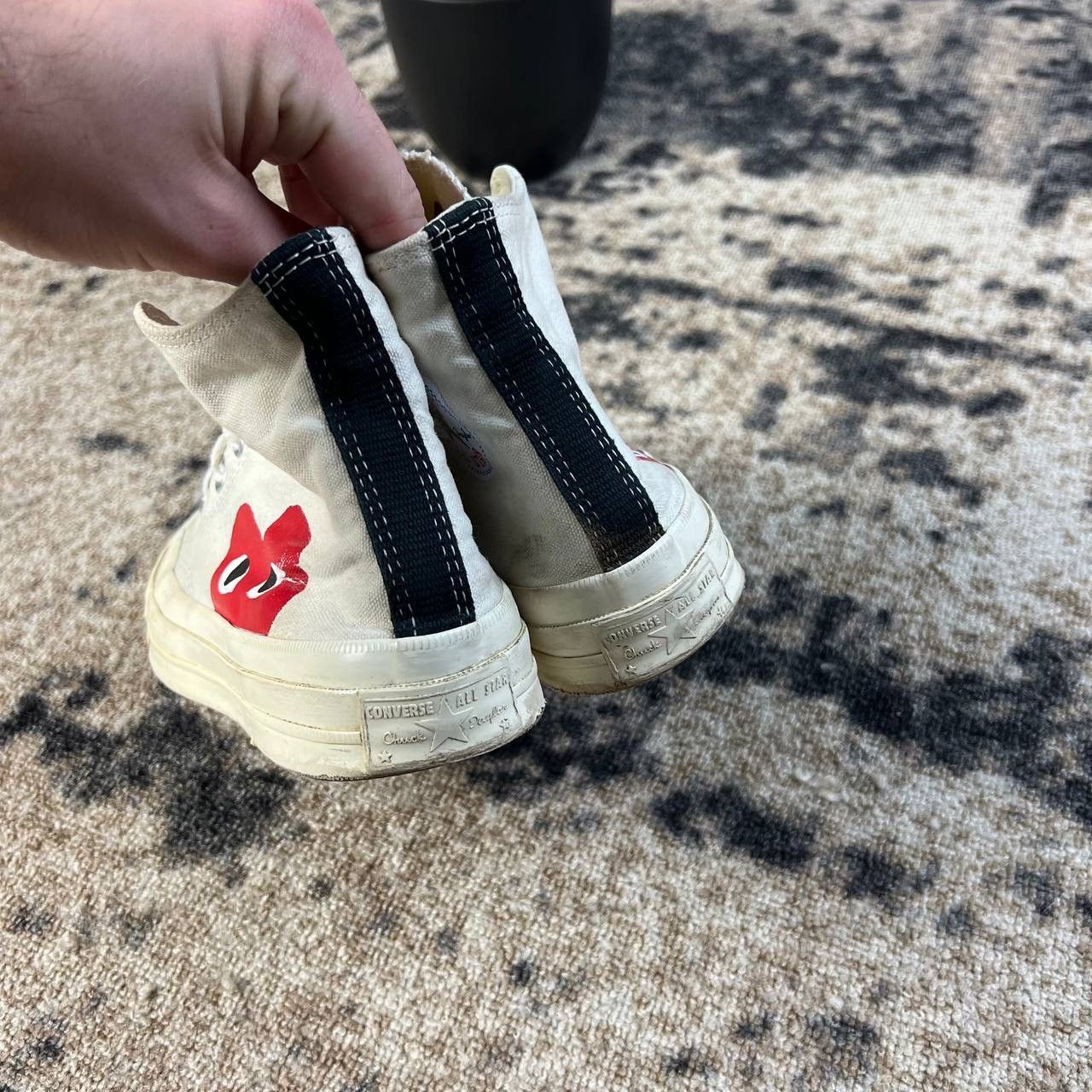 Comme des Garcons PLAY × Converse Converse x Comme Des Garcons PLAY Hi Top Sneakers Size US 8 / IT 38 - 3 Thumbnail