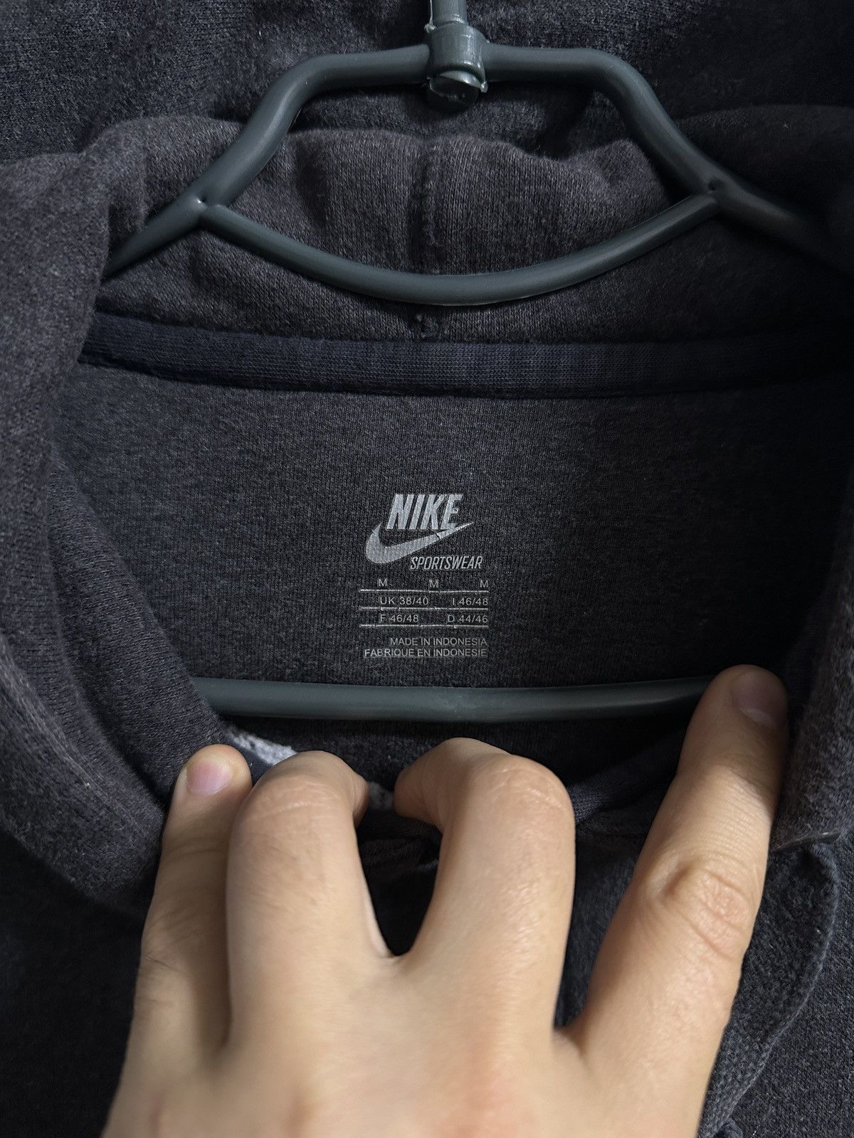 Vintage Rare Vintage Hoodie Nike Small Logo Swoosh Drill Y2K Size US M / EU 48-50 / 2 - 7 Thumbnail