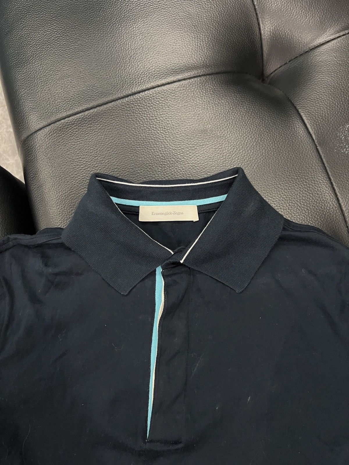 Ermenegildo Zegna Ermenegildo Zegna Short Sleeve Polo Shirt Size US XS / EU 42 / 0 - 4 Thumbnail